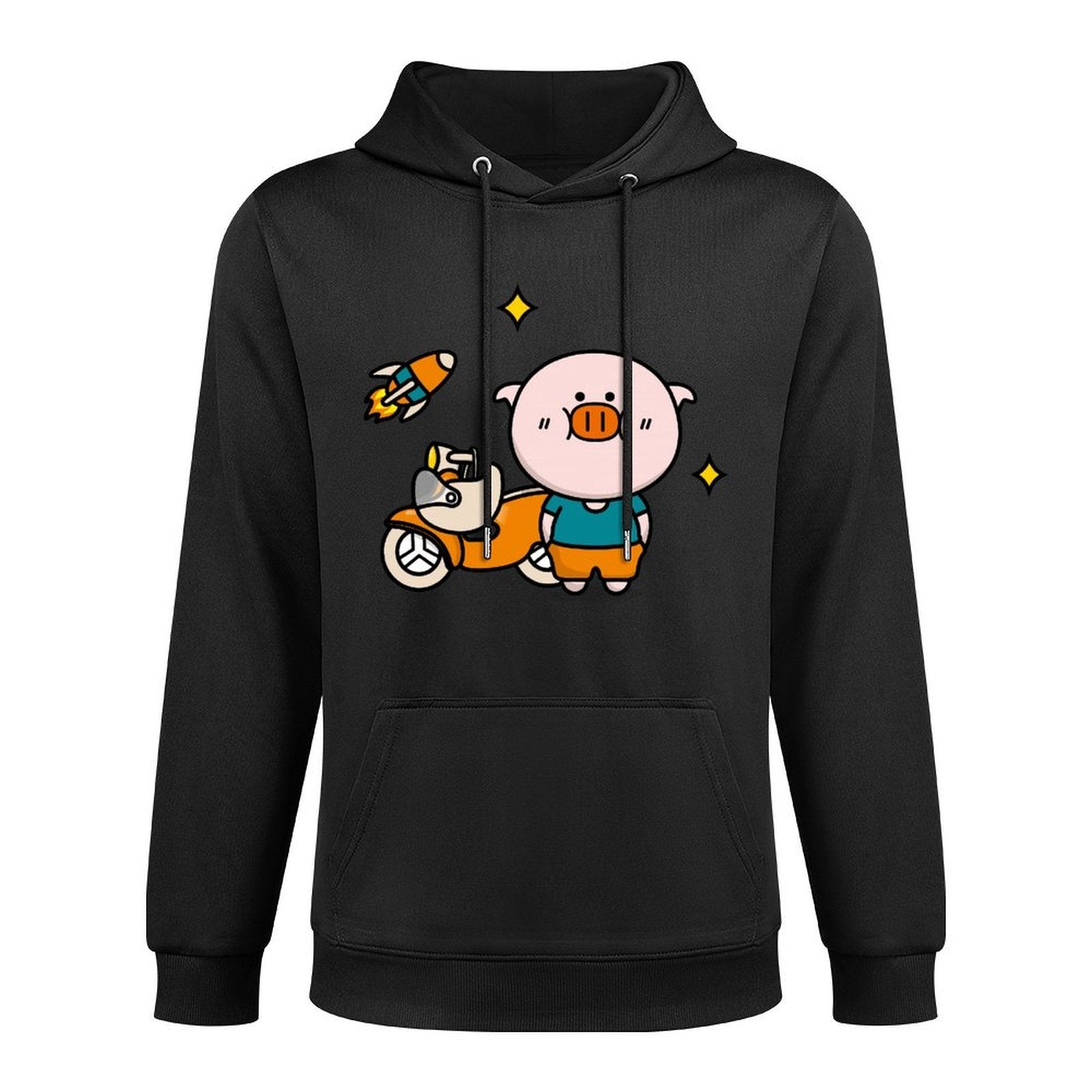 Casual Wrinkle-Free Front Graphic Hoodies